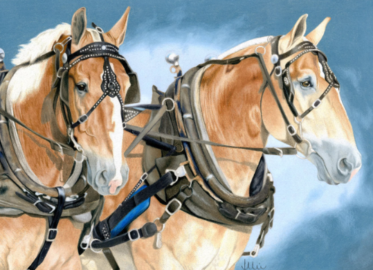 Draft Horse symbolism of power and labor in art